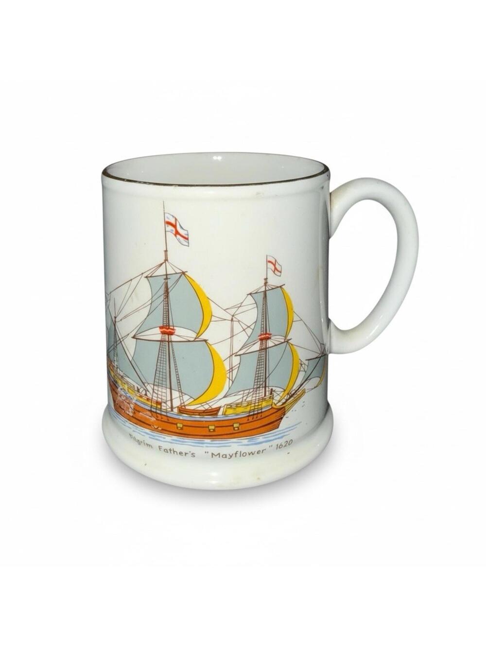 Old Foley Mayflower 1620 Mug James Kent England Pilgrim Fathers Ship Coffee Mug